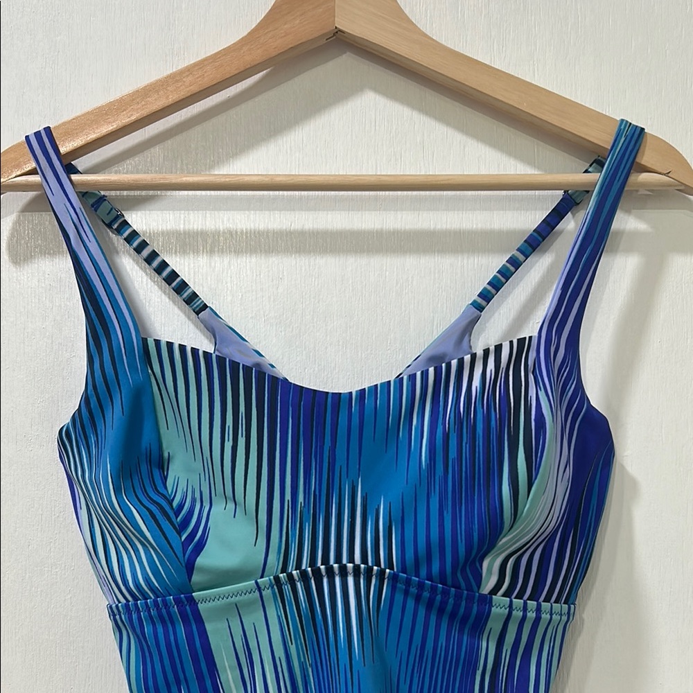 ATHLETA WOMENS IBAZA ENTWINED TANKINI TOP COOL MULTI Sz 32D/DD - Picture 3 of 14